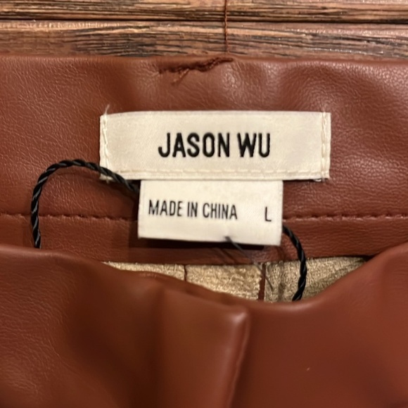 Jason Wu Womens Faux Leather Pants Size L - Picture 2 of 6